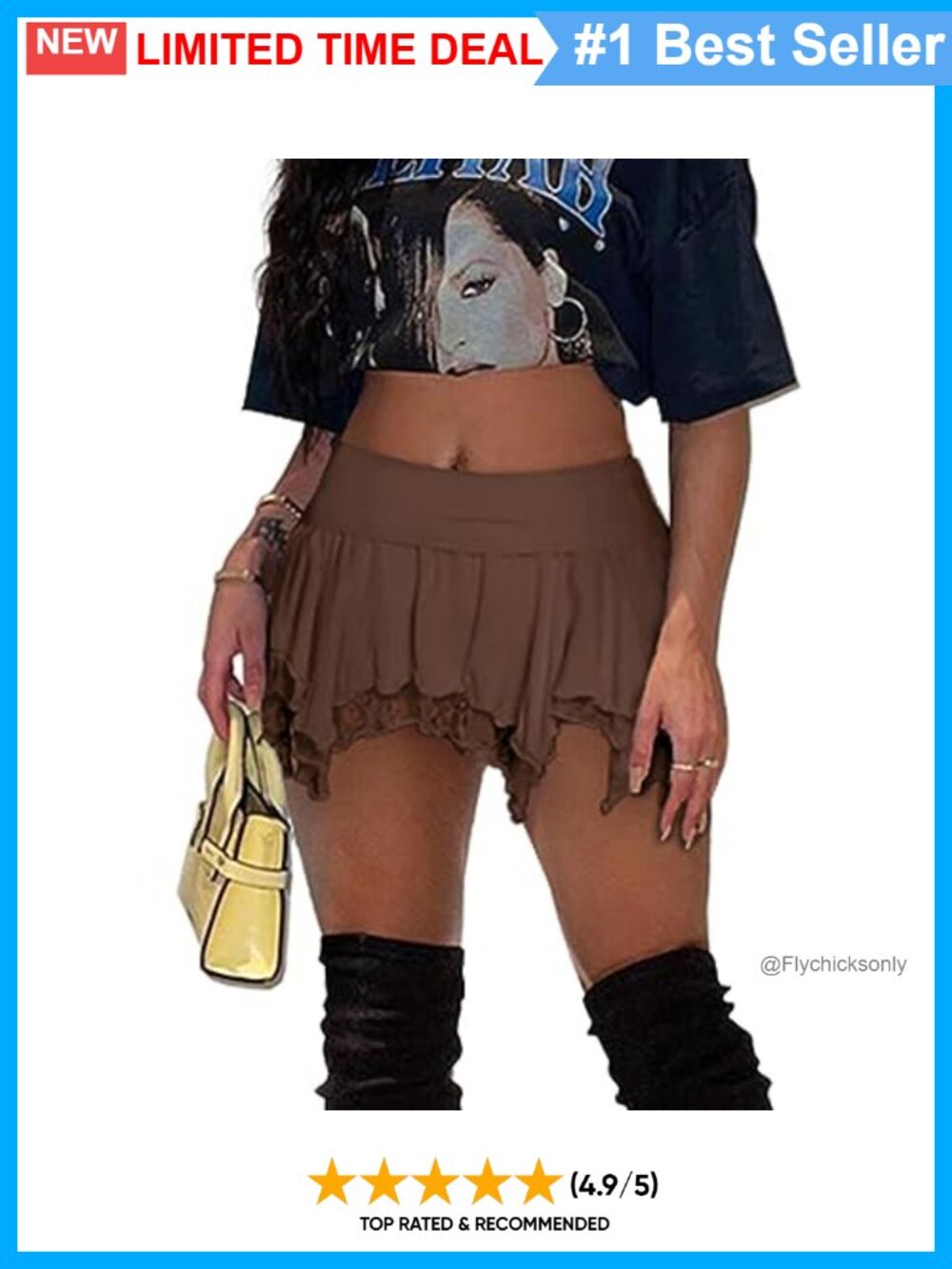 Lace Mini Skirt Low Waist Pleated Ruffle Y2K Clubwear